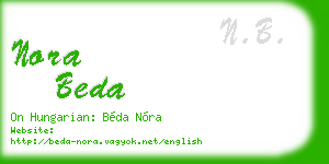 nora beda business card